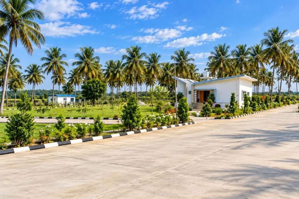 Nidhivanaa Farms managed farmland in Hoskote near Bengaluru