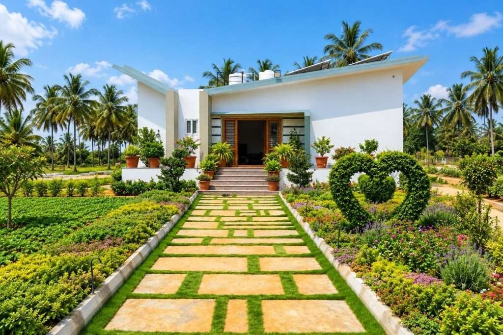 Nidhivanaa Farms managed farmland in Hoskote near Bengaluru