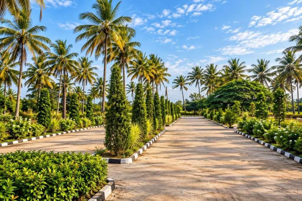 Nidhivanaa Farms managed farmland in Hoskote near Bengaluru