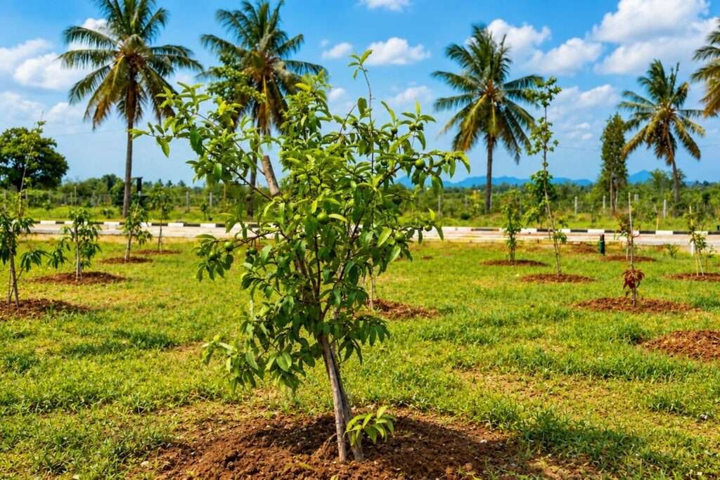 Nidhivanaa Farms managed farmland in Hoskote near Bengaluru