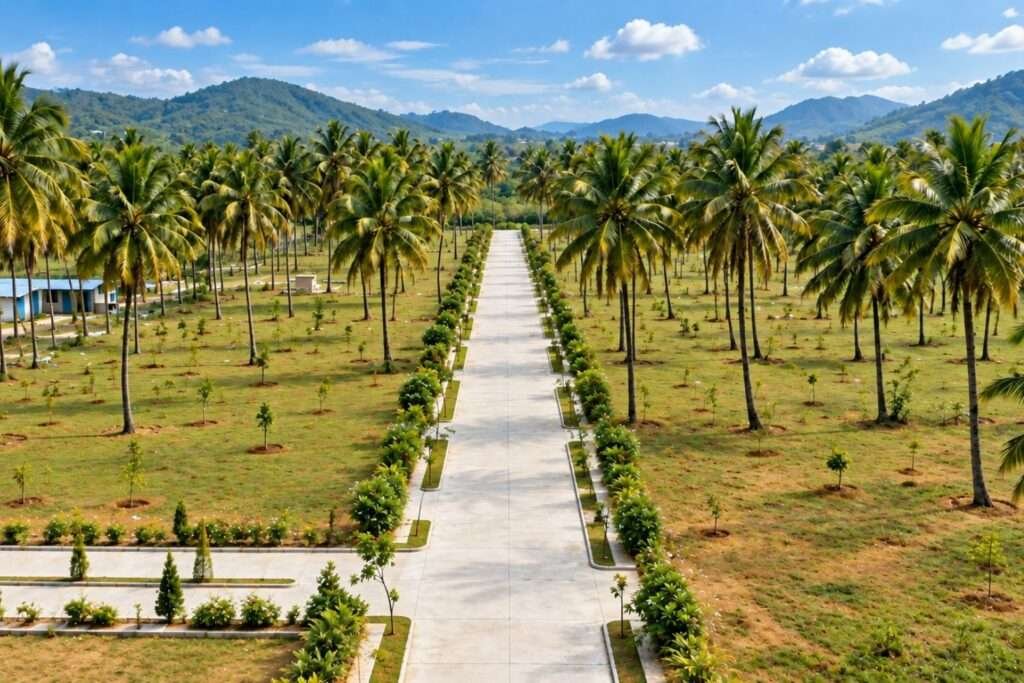 Nidhivanaa Farms managed farmland in Hoskote near Bengaluru