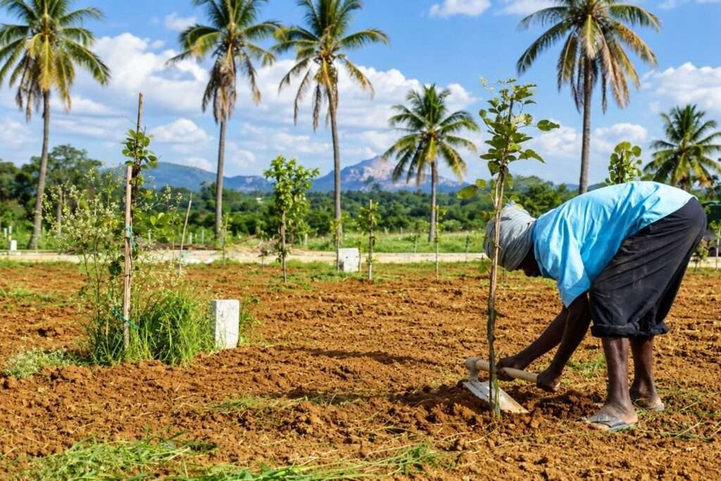 Nidhivanaa Farms managed farmland in Hoskote near Bengaluru