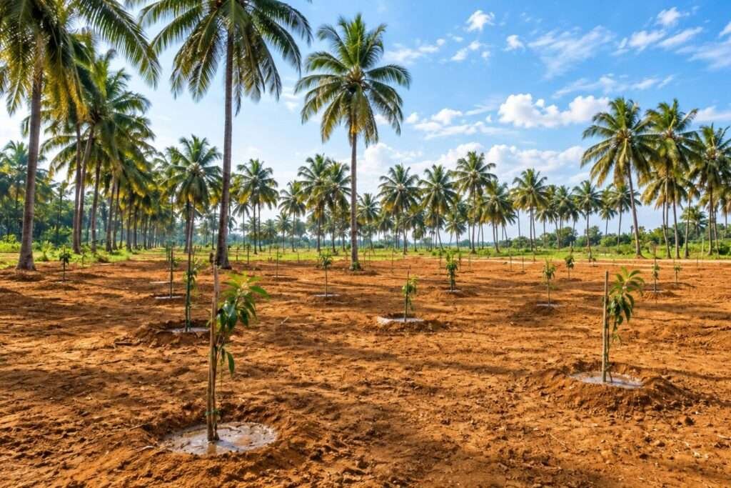 Nidhivanaa Farms managed farmland in Hoskote near Bengaluru