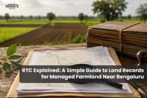 RTC land records and farmland near Bengaluru